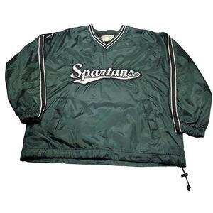 VTG Michigan State Spartans Steve And Barry’s Lined Pullover Jacket Mens Medium
